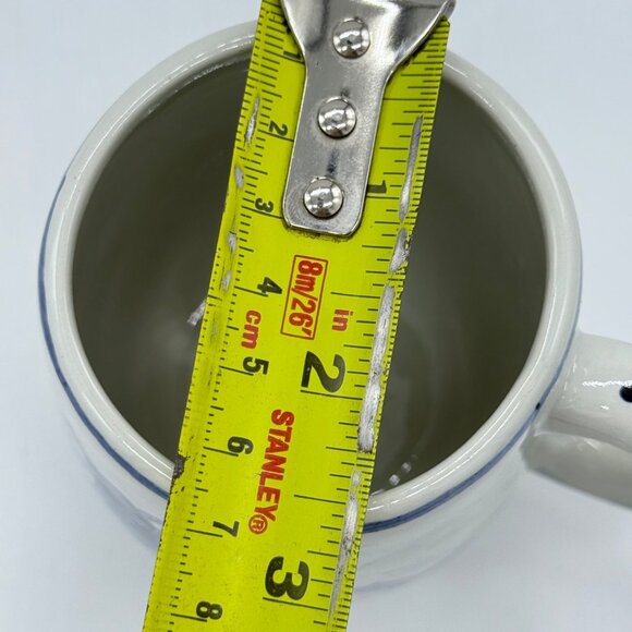 Handpainted Delft Blue & White Ceramic Mug With Windmill Design - Picture 6 of 7